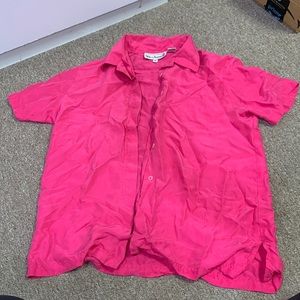 Bright pink button up